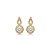 Brinco cravejado de zircônia cristal banho em ouro 18k - Imagem 1