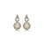 Brinco cravejado de zircônia yellow fancy e cristal banho em ródio branco - Imagem 1