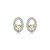 Brinco de coração cravejado de zircônia yellow fancy e cristal banho em ródio branco - Imagem 1