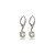 Brinco argola cravejado de zircônia yellow fancy e cristal banho em ródio branco - Imagem 1