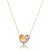 Colar com pingente cravejado de zircônia rainbow banho em ouro 18k - Imagem 1