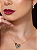 Colar com pingente cravejado de zircônia rainbow banho em ouro 18k - Imagem 3