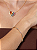 Colar com pingente cravejado de zircônia rainbow banho em ouro 18k - Imagem 4