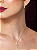 Colar com pingente cravejado de zircônia cristal banho em ouro 18k - Imagem 3