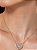 Colar com pingente cravejado de zircônia cristal banho em ouro 18k - Imagem 2