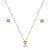 Conjunto de brinco e colar cravejado de zircônia yellow fancy banho de ródio branco - Imagem 1