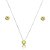 Conjunto de brinco e colar cravejado de zircônia yellow fancy banho de ródio branco - Imagem 1