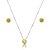 Conjunto de brinco e colar cravejado de zircônia yellow fancy banho de ródio branco - Imagem 1