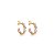 Brinco argola cravejado de zircônia rainbow banho em ouro 18k - Imagem 1