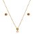 Conjunto de brinco e colar cravejado de zircônia citrino banho de ouro 18k - Imagem 1