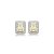 Brinco de base cravejado de zircônia yellow fancy e cristal banho em ródio branco - Imagem 1