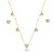 Conjunto de brinco e colar coração de zircônia cristal banho de ouro 18k - Imagem 1