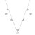 Conjunto de brinco e colar coração de zircônia rosa banho de ródio branco - Imagem 1