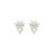 Brinco de coração cravejado de zircônia yellow fancy e cristal banho em ródio branco - Imagem 1