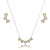 Conjunto de brinco e colar coração de zircônia yellow fancy banho de ródio branco - Imagem 1
