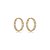 Brinco de argola cravejado de zircônia cristal banho em ouro 18k - Imagem 1