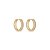Brinco de argola cravejado de zircônia cristal banho em ouro 18k - Imagem 1