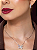 Brinco de argola cravejado de zircônia rainbow banho em ródio branco - Imagem 3