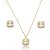 Conjunto de brinco e colar cravejado de zircônia yellow fancy banho de ouro 18k - Imagem 1