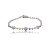 Pulseira cravejada de zircônia rainbow banho de ródio branco - Imagem 1