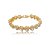 Pulseira cravejada coração de zircônia cristal com detalhe citrino banho de ouro 18k - Imagem 1