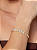 Pulseira cravejada coração de zircônia cristal com detalhe citrino banho de ouro 18k - Imagem 2