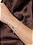 Pulseira cravejada coração de zircônia cristal com detalhe citrino banho de ouro 18k - Imagem 3