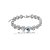 Pulseira cravejada coração de zircônia cristal com detalhe safira banho de ródio branco - Imagem 1
