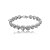 Pulseira cravejada coração de zircônia cristal com detalhe tanzanita banho de ródio branco - Imagem 1