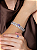 Pulseira cravejada coração de zircônia cristal com detalhe tanzanita banho de ródio branco - Imagem 3