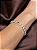 Pulseira cravejada coração de zircônia cristal com detalhe esmeralda banho de ródio branco - Imagem 3