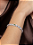 Pulseira cravejada coração de zircônia cristal com detalhe esmeralda banho de ródio branco - Imagem 2