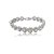 Pulseira cravejada coração de zircônia cristal com detalhe yellow fancy banho de ródio branco - Imagem 1