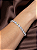Pulseira cravejada coração de zircônia cristal com detalhe yellow fancy banho de ródio branco - Imagem 4