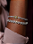 Pulseira cravejada coração de zircônia cristal com detalhe yellow fancy banho de ródio branco - Imagem 5