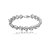 Pulseira cravejada coração de zircônia cristal banho de ródio branco - Imagem 1