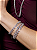 Pulseira cravejada coração de zircônia cristal banho de ródio branco - Imagem 4