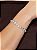 Pulseira cravejada coração de zircônia cristal banho de ródio branco - Imagem 3