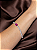 Pulseira riviera cravejada de zircônia cristal com detalhe zircônia pink banho de ródio branco - Imagem 2