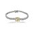 Pulseira riviera cravejada de zircônia cristal com detalhe zircônia yellow fancy banho de ródio branco - Imagem 1