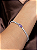 Pulseira riviera cravejada de zircônia cristal com detalhe zircônia tanzanita banho de ródio branco - Imagem 2