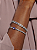Pulseira riviera cravejada de zircônia cristal com detalhe zircônia tanzanita banho de ródio branco - Imagem 5