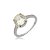 Anel cravejado de zircônia yellow fancy e cristal banho em ródio branco - Imagem 1