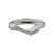Bracelete liso acetinado banho em ródio branco - Imagem 1