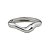 Bracelete liso banho em ródio branco - Imagem 1