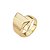 Anel dourado liso acetinado banho em ouro 18k - Imagem 1