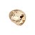 Anel dourado liso martelado banho em ouro 18k - Imagem 1