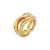 Anel dourado liso banho em ouro 18k - Imagem 1