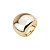 Anel dourado liso banho em ouro 18k - Imagem 1