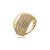 Anel cravejado de zircônia cristal banho em ouro 18k - Imagem 1